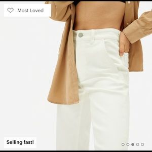 Everlane Straight Leg Crop 00 Short / Bone